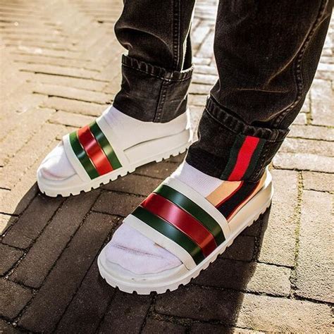 mens cheap gucci slides|discount gucci slides for men.